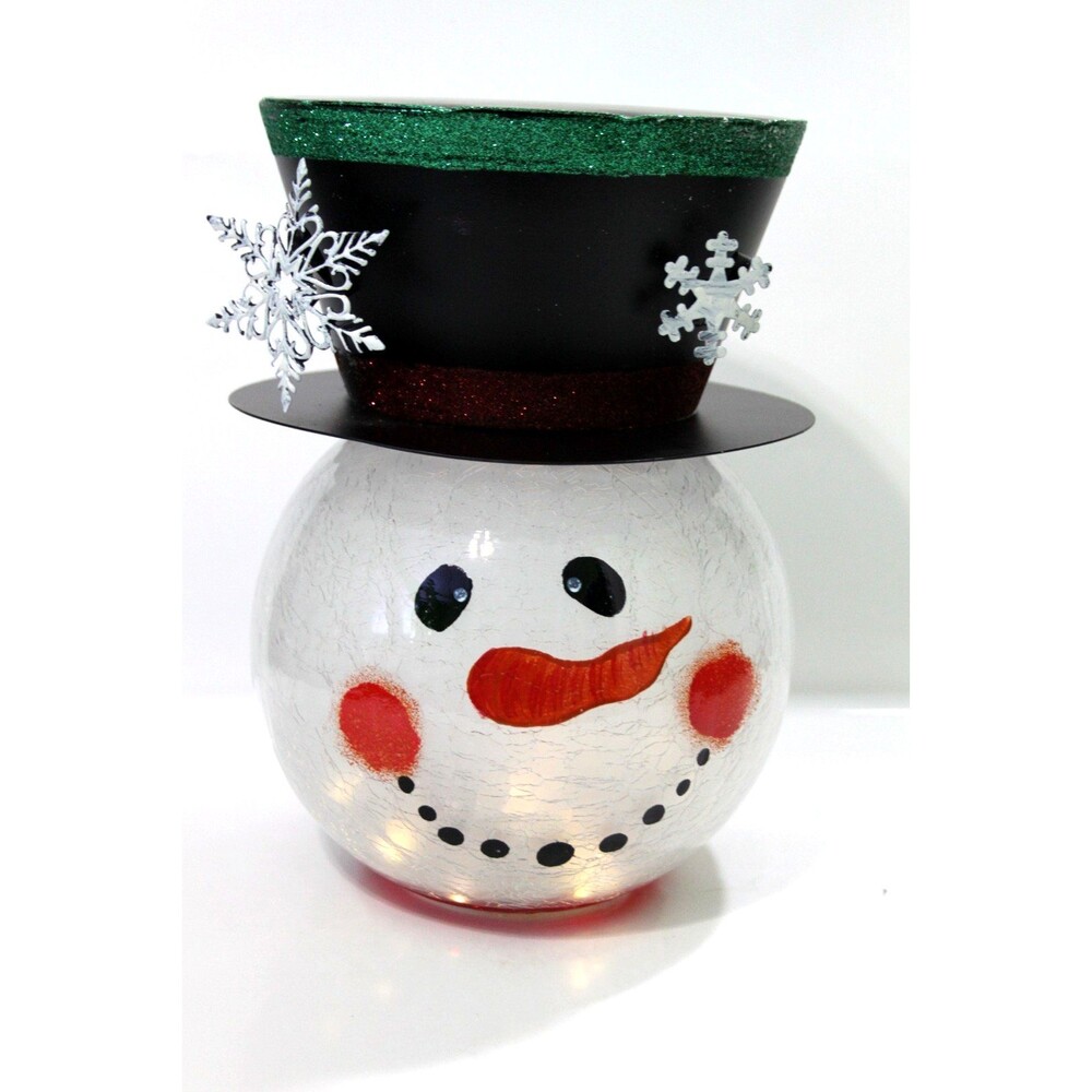 Kirklands Pre-Lit Snowman Christmas Decor Lighted Holiday Figure Winter Tabletop